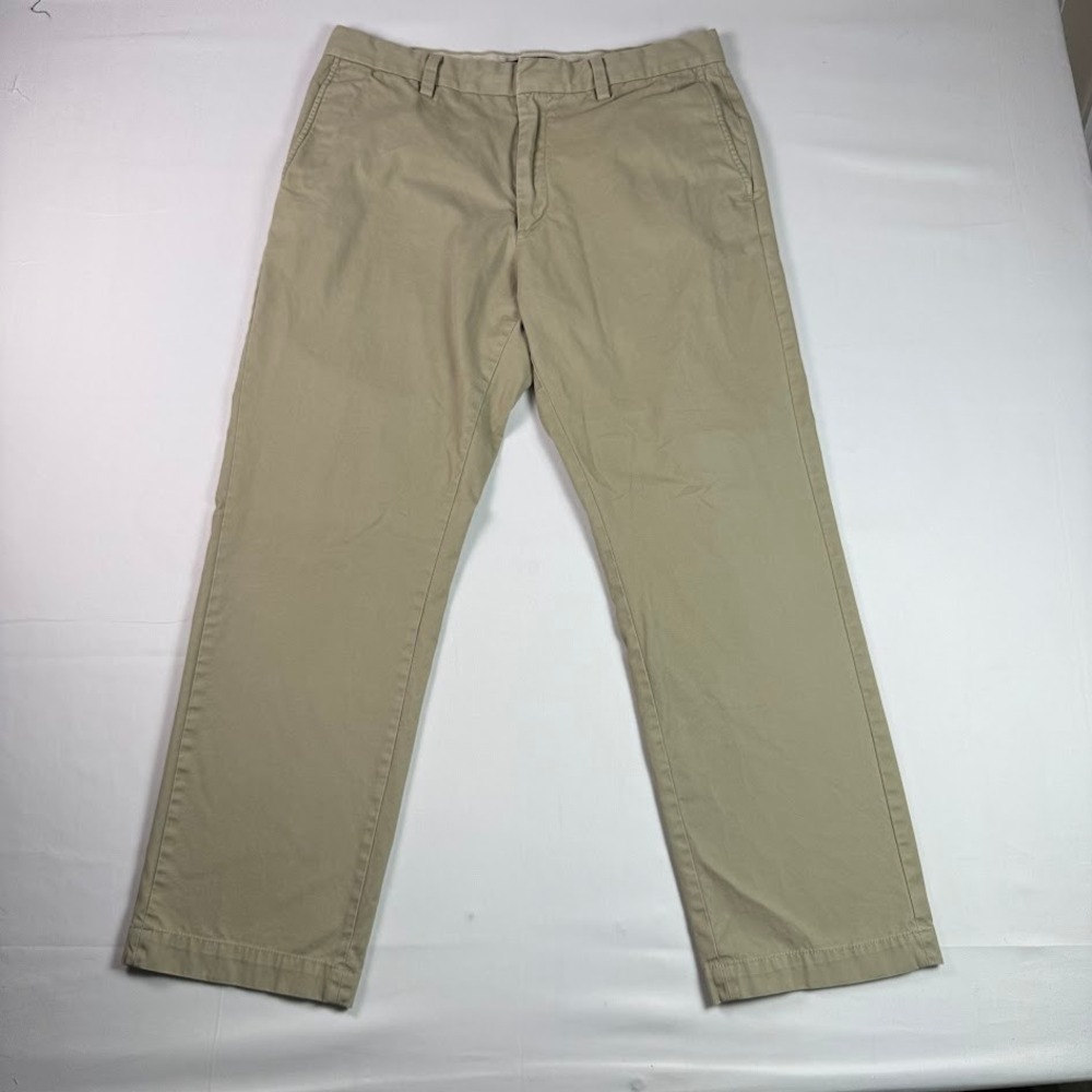 Banana Republic Emerson Chino Mens 34x30 Khaki Tan 100% Cotton Straight Pants